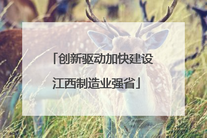 创新驱动加快建设江西制造业强省