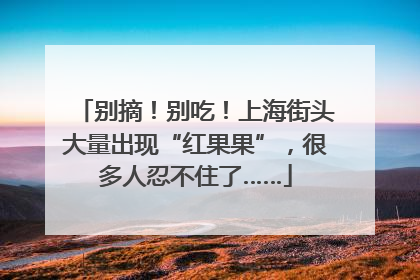 别摘！别吃！上海街头大量出现“红果果”，很多人忍不住了……