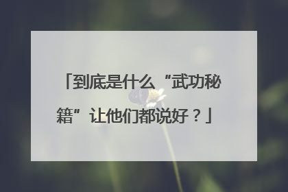到底是什么“武功秘籍”让他们都说好？