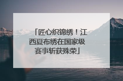 匠心织锦绣！江西夏布绣在国家级赛事斩获殊荣