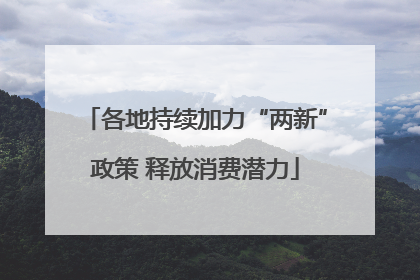 各地持续加力“两新”政策 释放消费潜力