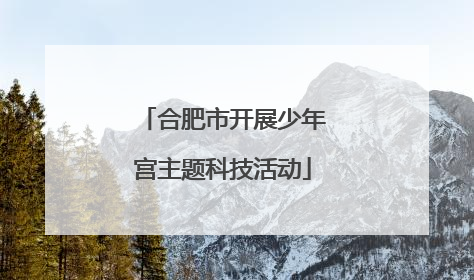 合肥市开展少年宫主题科技活动