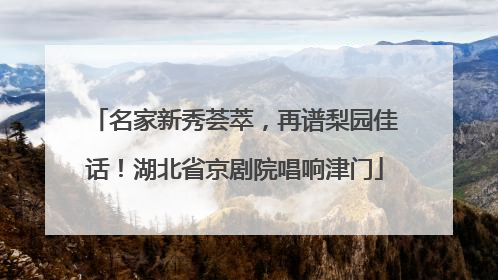 名家新秀荟萃，再谱梨园佳话！湖北省京剧院唱响津门