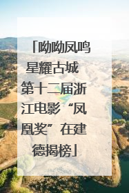 呦呦凤鸣星耀古城 第十二届浙江电影“凤凰奖”在建德揭榜
