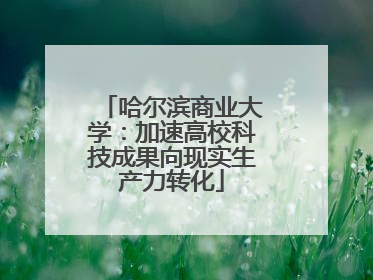 哈尔滨商业大学：加速高校科技成果向现实生产力转化