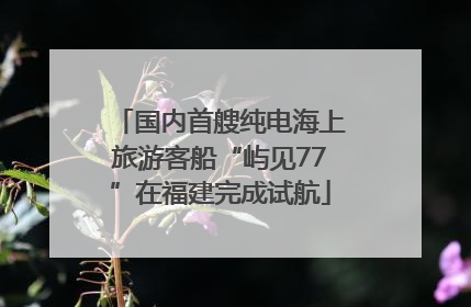 国内首艘纯电海上旅游客船“屿见77”在福建完成试航