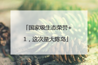 国家级生态荣誉+1，这次是大陈岛