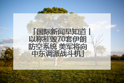 国际新闻早知道丨以称摧毁70套伊朗防空系统 美军将向中东调派战斗机