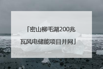 密山柳毛湖200兆瓦风电储能项目并网