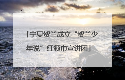 宁夏贺兰成立“贺兰少年说”红领巾宣讲团
