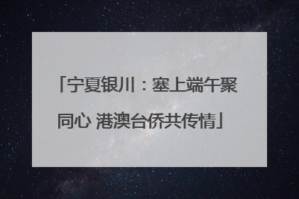 宁夏银川：塞上端午聚同心 港澳台侨共传情