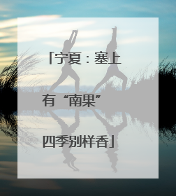 宁夏：塞上有“南果” 四季别样香