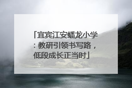 宜宾江安蟠龙小学：教研引领书写路，低段成长正当时