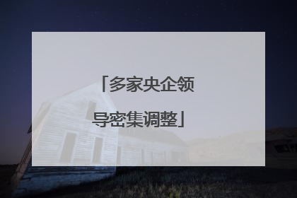 多家央企领导密集调整