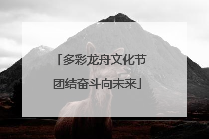 多彩龙舟文化节 团结奋斗向未来
