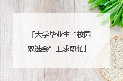 大学毕业生“校园双选会”上求职忙