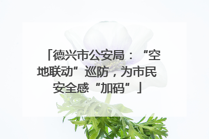 德兴市公安局：“空地联动”巡防，为市民安全感“加码”