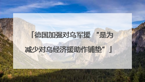 德国加强对乌军援 “是为减少对乌经济援助作铺垫”