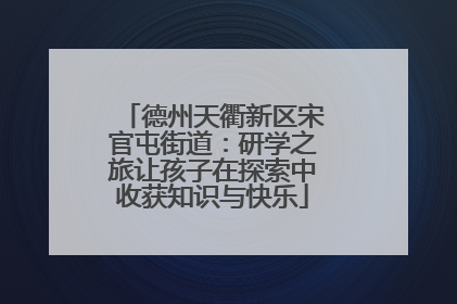 德州天衢新区宋官屯街道：研学之旅让孩子在探索中收获知识与快乐