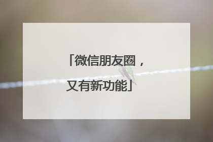 微信朋友圈，又有新功能