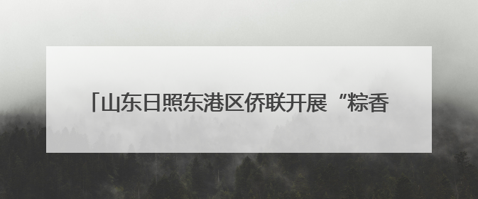山东日照东港区侨联开展“粽香传四海 文化凝侨心”主题活动