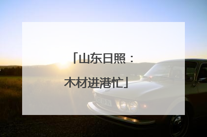 山东日照：木材进港忙