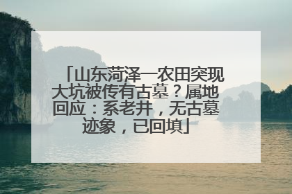 山东菏泽一农田突现大坑被传有古墓？属地回应：系老井，无古墓迹象，已回填