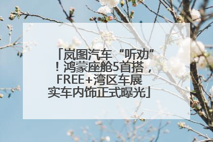 岚图汽车“听劝”！鸿蒙座舱5首搭，FREE+湾区车展实车内饰正式曝光