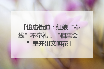 岱庙街道：红娘“牵线”不牵礼，“相亲会”里开出文明花