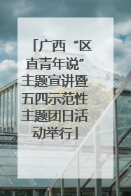 广西“区直青年说”主题宣讲暨五四示范性主题团日活动举行