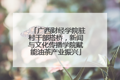 广西财经学院驻村干部搭桥，新闻与文化传播学院赋能油茶产业振兴