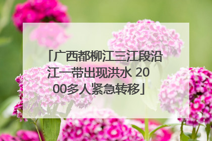 广西都柳江三江段沿江一带出现洪水 2000多人紧急转移