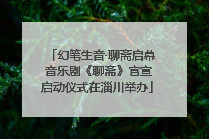 幻笔生音·聊斋启幕 音乐剧《聊斋》官宣启动仪式在淄川举办