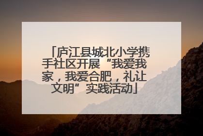 庐江县城北小学携手社区开展“我爱我家，我爱合肥，礼让文明”实践活动