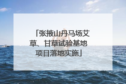 张掖山丹马场艾草、甘草试验基地项目落地实施