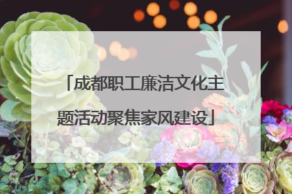 成都职工廉洁文化主题活动聚焦家风建设