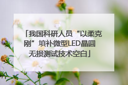我国科研人员“以柔克刚”填补微型LED晶圆无损测试技术空白
