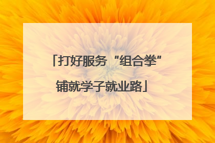 打好服务“组合拳” 铺就学子就业路