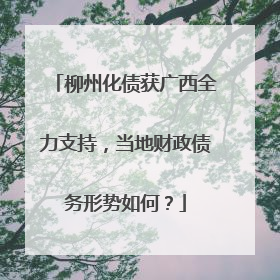柳州化债获广西全力支持，当地财政债务形势如何？
