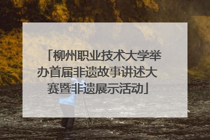 柳州职业技术大学举办首届非遗故事讲述大赛暨非遗展示活动