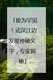 极为罕见！武汉江边发现神秘文字，专家揭秘