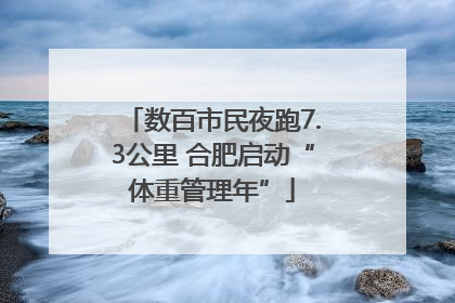 数百市民夜跑7.3公里 合肥启动“体重管理年”