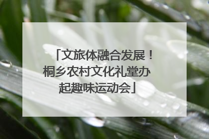 文旅体融合发展！桐乡农村文化礼堂办起趣味运动会