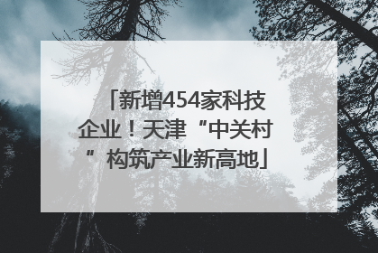新增454家科技企业！天津“中关村”构筑产业新高地