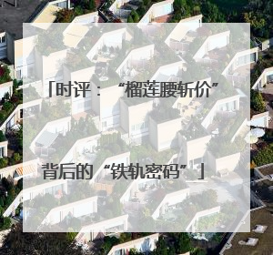 时评：“榴莲腰斩价”背后的“铁轨密码”