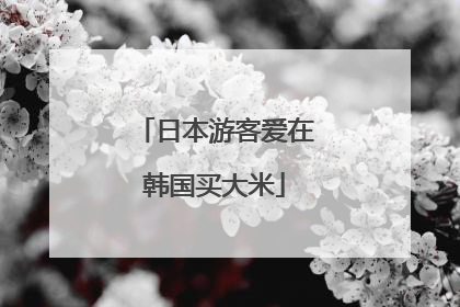 日本游客爱在韩国买大米