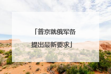 普京就俄军备提出最新要求