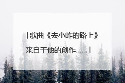 歌曲《去小岞的路上》来自于他的创作……