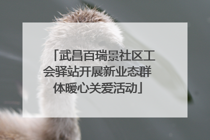 武昌百瑞景社区工会驿站开展新业态群体暖心关爱活动
