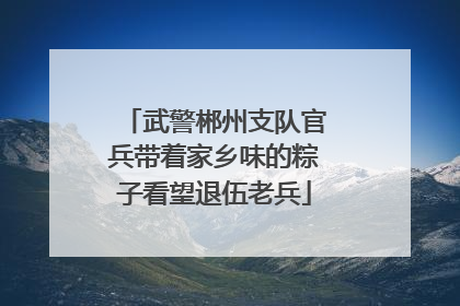 武警郴州支队官兵带着家乡味的粽子看望退伍老兵